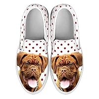 Kid's Slip Ons-Lovely Dogs Print Slip-Ons Shoes for Kids (Choose Your Pet Breed) (1 Youth (EU32), Dogue de Bordeaux)