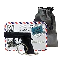 Cartoon USB 2.0 Flash Drive Memory Thumb Stick Date Storage Jump Pendrive Cute Funny Gun Shape with Key Chain for Computer Laptop Novelty Gift Pistol 16GB