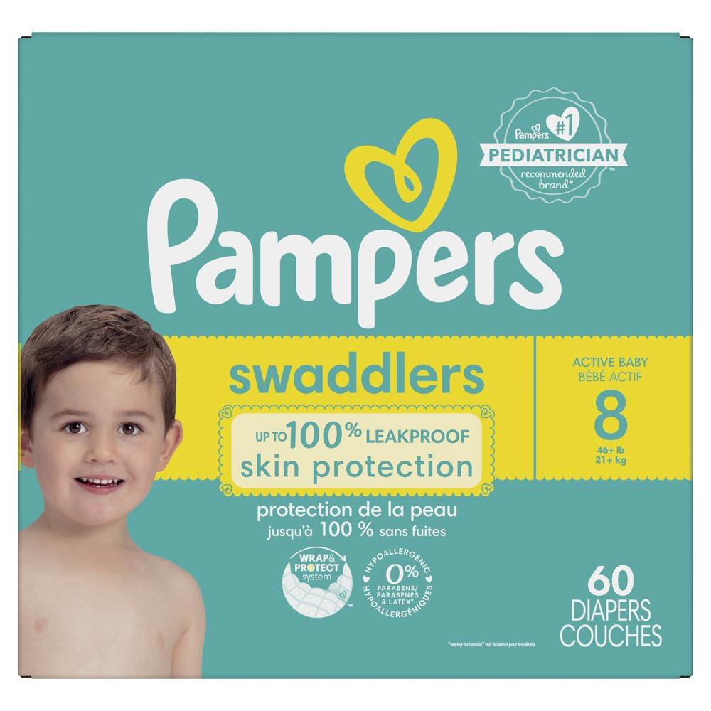 Pampers Swaddlers Diapers Size 8 60 Count
