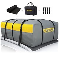 WILDROAD Car Roof Bag Rooftop Cargo Carrier, 21 Cubic Feet Waterproof Roof Luggage Cargo Carrier Bag with Anti-Slip Mat for All Cars Vehicles SUV with/Without Rack (21 Cubic Feet)