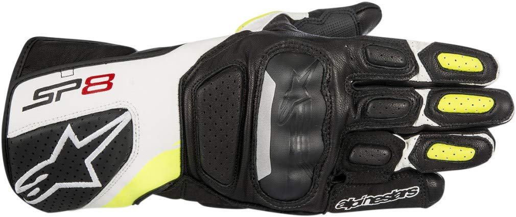 Alpinestars Men's 3558317-125-XL Gloves (Black/White/Yellow, X-Large)