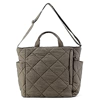 DKIIL NOIYB Quilted Tote Bag for Women Puffer Bags Hobo Handbag Lightweight Quilted Handbag Large Capacity Quilted Bag With Zip Padded Crossbody Bag