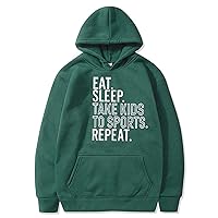 Oversized Hoodies For Women Eat Sleep Take Kids Print Hoodies Pullover Long Sleeve Workout Fall Clothes With Pockets