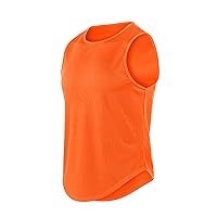 Men's Stretched Quick Dry Muscle Tank Tops Gym Workout Athletic Sleeveless Shirt Breathable Lightweight Slim Fit Tee