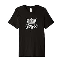 First Name Joyce Text Apparel Crown White Text Premium T-Shirt