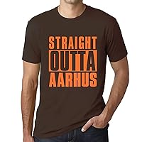 Men's Graphic T-Shirt Straight Outta Aarhus Eco-Friendly Limited Edition Short Sleeve Tee-Shirt Vintage Birthday