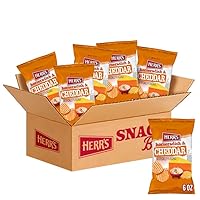 Herr’s Potato Chips, Horseradish and Cheddar Flavor, Gluten Free Snacks, 6oz Bag (6 Count)