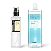 COSRX Micellar for Sensitive Skin- Snail 96 Mucin Power Essence & Low pH Niacinamide Micellar Cleansing Water- Hydrating Radiating Serum & Daily Cleanser for Sensitive Skin, Korean Skincare