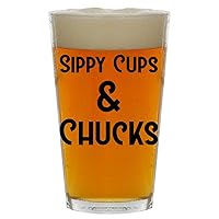 Sippy Cups & Chucks - Beer 16oz Pint Glass Cup