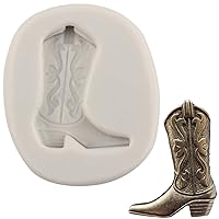 3D Boot Silicone Molds Cowboy Boot Fondant Mold For Cake Decorating Cupcake Topper Candy Chocolate Gum Paste Polymer Clay Set Of 1