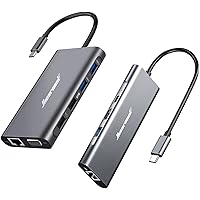 Hiearcool 11IN1 Docking Station and 8IN1 USB C Hub, Type C Hub Ethernet USB C Docking Station