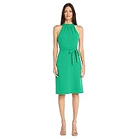 Maggy London High Neck Ruffle, Waist Tie, Pockets | Casual Vacation Halter Dresses for Women