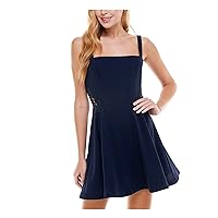 Womens Juniors Lace Trim Above Knee Fit & Flare Dress