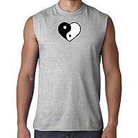 Mens Yin Yang Heart Muscle Tee Shirt
