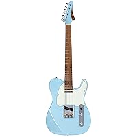 Virgo Classic Electric Guitar, Roasted Maple Compound Fingerboard, Locking Tuners, Rounded End Stainless Steel Frets, Slim C Neck, Contoured Body Blue