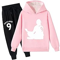 Child Long Sleeve Pullover Tracksuit,Kids Brushed Comfy Soft Tops,Erling Haaland Hoodie and Long Pants Set for Boys