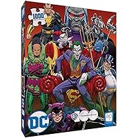 DC Villains Forever Evil 1000 Piece Jigsaw Puzzle | Celebrating WB 100 | Officially Licensed DC Comics Universe Merchandise | Collectible Puzzle Featuring Joker, Harley Quinn, Lux Luthor, and Others