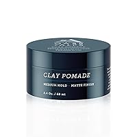 Oars + Alps Clay Hair Pomade for Men, Promotes Hair Growth, Medium Hold, Matte Finish, Reduces Frizz, Made with Kaolin Clay, 2.4 Oz