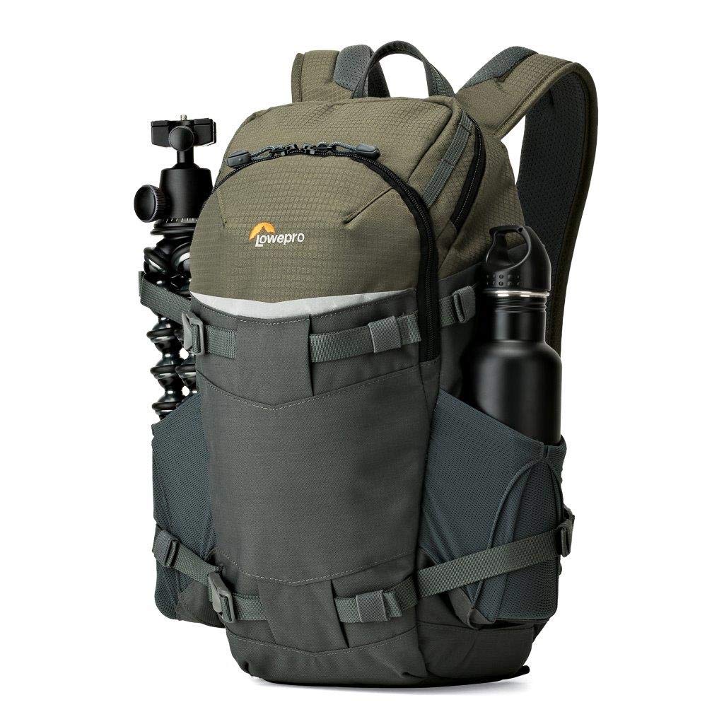 Lowepro LP37014-PWW, Flipside Trek BP 250 AW Backpack for Camera with ActiveZone Suspension System, Tablet Compartment, Grey/Dark Green