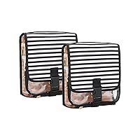 Relavel Hanging Travel Toiletry Bag with Small Clear Quart Size Travel Bag TSA Approved Makeup Cosmetic Bag Travel Organizer for Accessories, Toiletries,2 Pack Portable Waterproof Bathroom Shower Bag