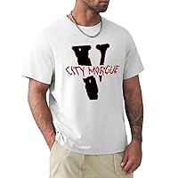 Shirt Men's Short Sleeve T-Shirt Summer Cotton Round Neck Graphic Tee Tops