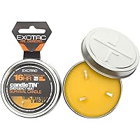 EXOTAC - candleTIN Large Hot Burn Beeswax Wax Candle for Emergency Survival