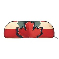 Retro Canada Flag Pattern Print Cosmetic Bags For Women,Receive Bag Makeup Bag Travel Storage Bag Toiletry Bags Pencil Case