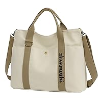 Womens Shoulder Handbags Casual Canvas Crossbody Laptop Bag Medium Size Travel Work Bag