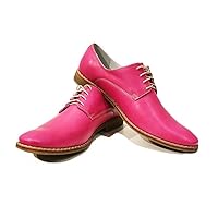Modello Bartomoleo - Handmade Italian Mens Color Pink Oxfords Dress Shoes - Cowhide Smooth Leather - Lace-Up
