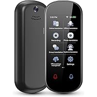 Language Translator Device Two Way Instant Translator Device with 137 Language AI Voice Translator Support Online/Offline/Image/Recording Portable Translation Device with 3 HD Touch Screen