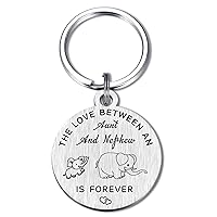 Aunt Keychain -Mothers Day Gifts for Aun - Aunt Birthday Gifts Keychain - Auntie Gifts from Nephew Niece