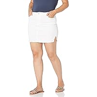 dollhouse Women's Basic White Non-Destructed Plus Mini Skirt