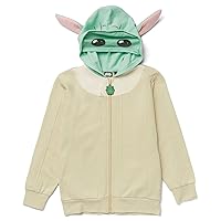 Disney Star Wars Youth Baby Yoda Mandalorian Costume Full-Zip Hoodie