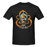 Coheed and Music Cambria Shirt Fashion Breathable Crew Neck Short Sleeve Tshirt for Men Cotton Cool Pattern Top Tees Black