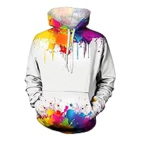 Hoodies For Boys Plus Size Tie Dye Hoodie For Men Sweatshirt Drawstring Colour Block Pullover Sport Workout Hoodies