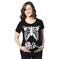 Maternity Skeleton Baby Monster Pumpkin T Shirts Funny Cute Pregnancy Halloween Tees