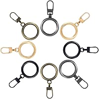OIIKI 8PCS Round Zipper Pull Replacements, Metal Detachable Zipper Tab, Zipper Pull Cord Extension, Zipper Repair Pull Extender for Backpack, Jackets, Bags, Luggage