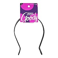 Goody Ouchless Medium Headband with Flex Tips - Flex Teeth Hold Bangs & Layers In Place for a Comfortable Fit - for All Hair Types - Pain-Free Hair Accessories for Women, Men, Boys, and Girls