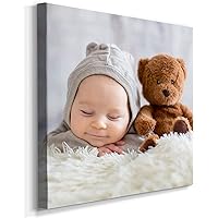 HOFO Custom Canvases For Pets Canvas Wall Art Prints With Your Photos With Framed (8''Wx8''H)