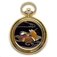 Urushi Maki-e Pocket Watch Joga Mandarin Duck