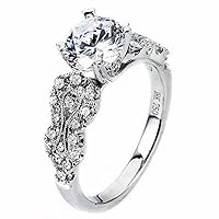 1.75 Carat Brilliant Round Cut Diamond Engagement Ring