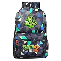 Game Plants vs. Zombies Cosplay Backpack Casual Daypack Day Trip Travel Hiking Bag Carry on Bags Plaid A /1