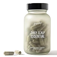 Jupiter Daily Scalp Essential - Hair Loss Supplement For Women & Men - Hair Vitamins For Flaky, Itchy, Oily, Dry Scalp - All-Natural, Plant-Based Ingredients for Thicker, Fuller Hair | 60 Capsules