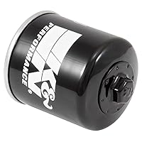 Motorcycle Oil Filter: High Performance, Premium, Designed to be used with Synthetic or Conventional Oils: Fits Select Honda, Kawasaki, Triumph, Yamaha Motorcycles, KN-204-1