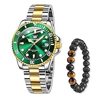 Raitown Watches, Men's Waterproof Multifunctional Analogue Quartz Watch, Business Stylish Casual Luminous Stainless Steel Watch for Men