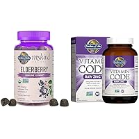 Organics Elderberry Gummies for Adults & Kids & Zinc Supplements 30mg High Potency Raw Zinc and Vitamin C Multimineral Supplement