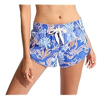 Women's Printed Short Length Boardshort with Elastic Waist