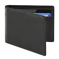 Genuine Leather Wallet for Men, Real Leather Wallet with ID Window RFID Blocking 5 Card Slots Pocket Bifold Wallets Bifold Wallets Extra Capacity Bifold Wallet(black)
