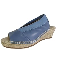 Steven Womens Indiggoo Wedge Sandal Shoes, Blue Leather, US 6