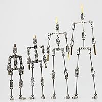 Stop Motion Supplies 2.0 Series Stop Motion Armature Kit,Skeleton Kit,Durable Stainless Steel, Smooth Ball Socket Joint,Similar to Real Human Body, for Stop Motion Puppet (23CM Tall)